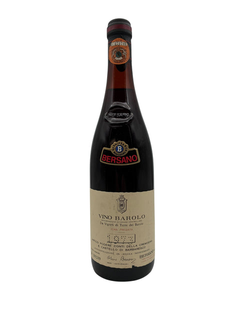 Barolo Bersano 1975 flaska i full vy
