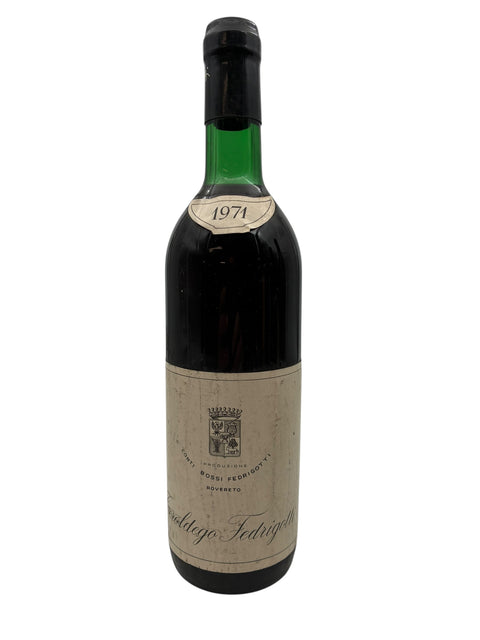 Flaska Foroselego Fedrigotti Bossi Fedrigotti 1971 rött vin