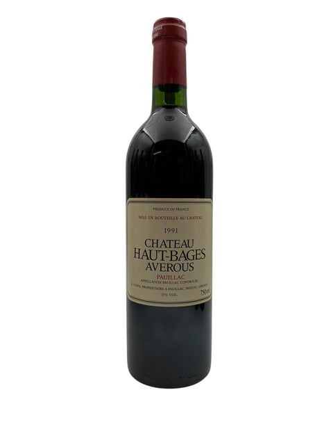 Flaska Haut-Bages Averous rött vin från 1991