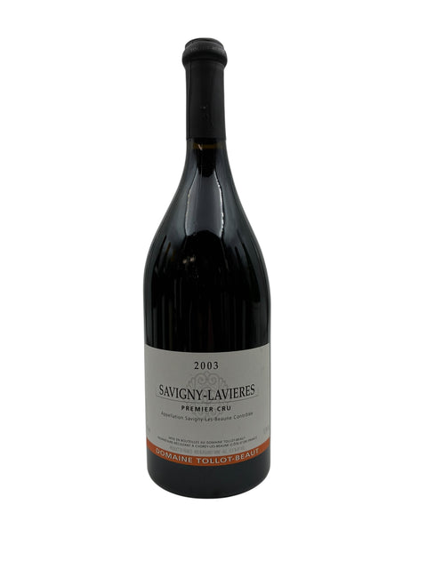Flaska Savigny-Lavières Bourgogne rött vin från 2003.
