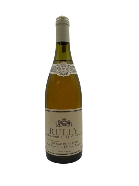 Flaska Rully Domaine de la Folie 1989 vitt vin