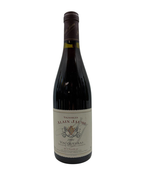 Flaska Vacqueyras Alain Jaume 1998 rött vin