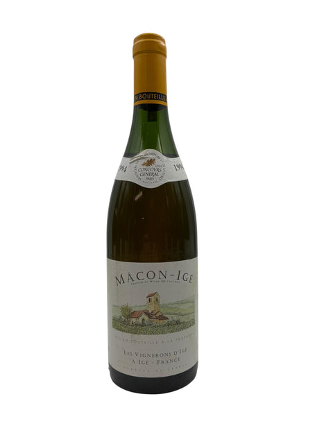 Flaska Mâcon-Igé Les Vignerons d'Igé 1994 vitt vin