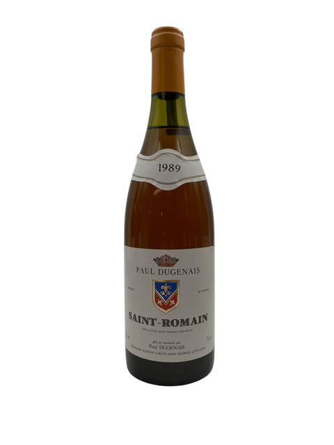 Flaska Saint Romain Paul Duganais 1989 vitt vin