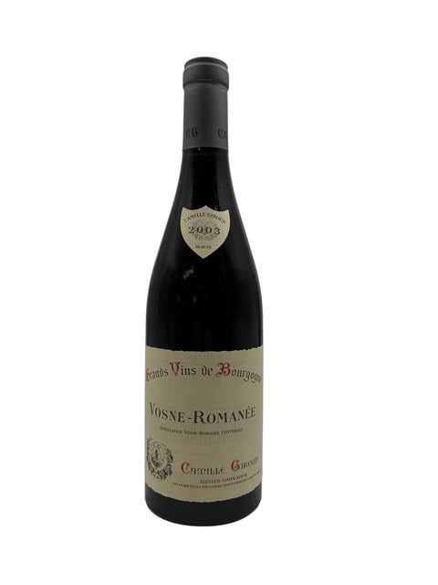 Flaska Vosne-Romanée Camille Giroud 2003 rött vin