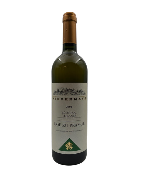 Flaska vitt vin Hof zu Pramol Niedermayr 2002 från Sydtyrolen