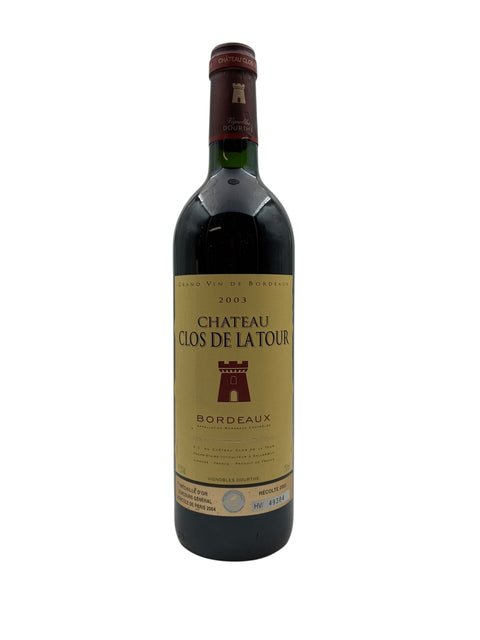 Flaska Chateau Clos de Latour rött vin 2003 från Bordeaux