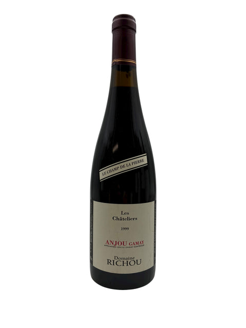 Flaska Les Châteliers Domaine Richou 1999 Anjou Gamay rött vin