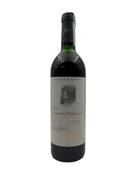 Flaska Frank Phélan Saint Estèphe 1990 rött vin från Bordeaux