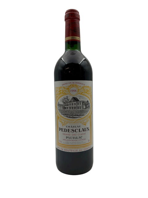 Flaska Château Pedesclaux 1998 Pauillac rött vin