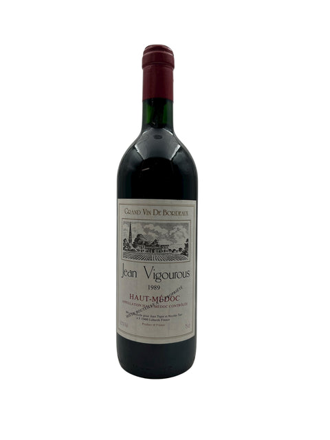 Flaska Jean Vigorous rött vin 1989 från Haut-Médoc