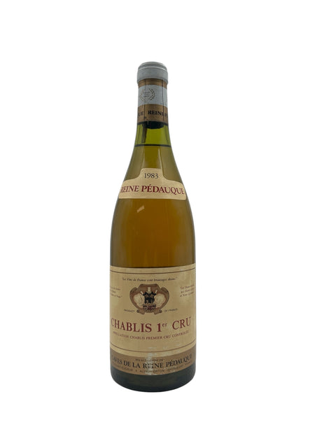 Flaska Chablis Corine Pédauque 1983 vitt vin