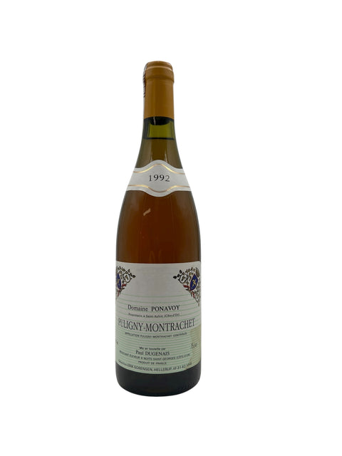 Flaska vitt vin Puligny-Montrachet från Domaine Ponavoy årgång 1992
