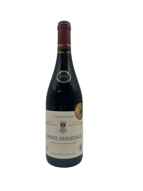 Crozes Hermitage La Triboulette 2007 flaska rött vin