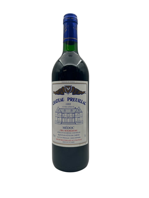 Flaska Chateau Preuillac 1995 Médoc rött vin