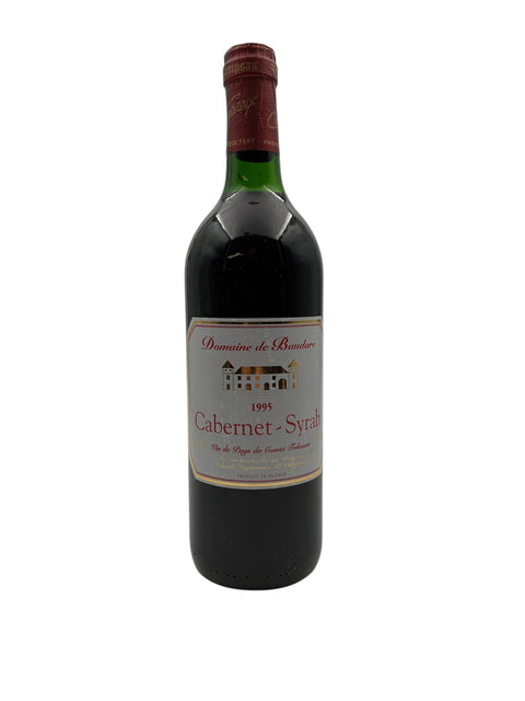 Flaska Cabernet Syrah Domaine de Baudare 1995 rött vin