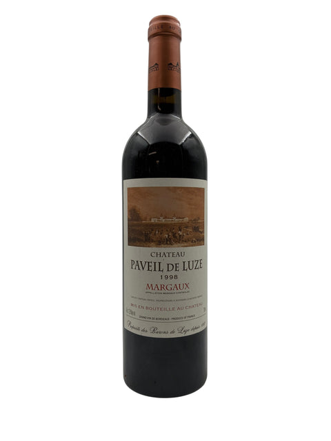 Flaska Chateau Paveil de Luze 1998 Margaux rött vin