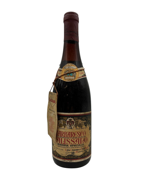 Flaska Barbaresco Alissano Luigi Calissano årgång 1966