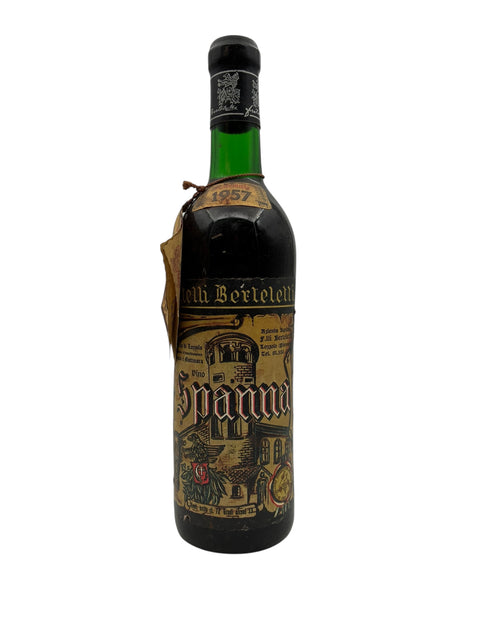 Flaska Spanna rött vin från Fratelli Berteletti 1957