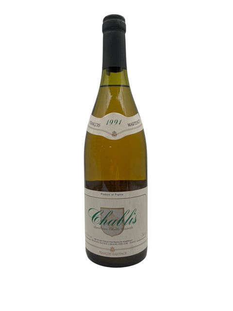 Flaska Chablis François Martenot 1991 vitt vin