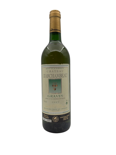 Bottle of Graves Chateau d'Archambeau 1995 vitt vin