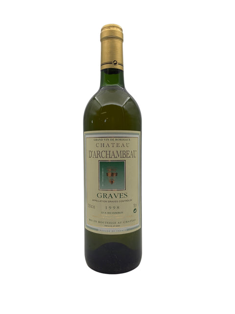 Bottle of Graves Chateau d'Archambeau 1998 vitt vin