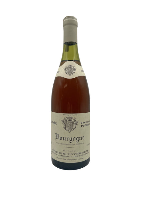 Flaska Bourgogne Pothier-Tavernier rött vin från 1986