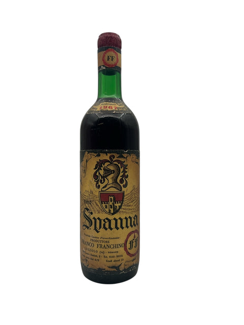 Flaska Spanna Franco Franchino rött vin 1964