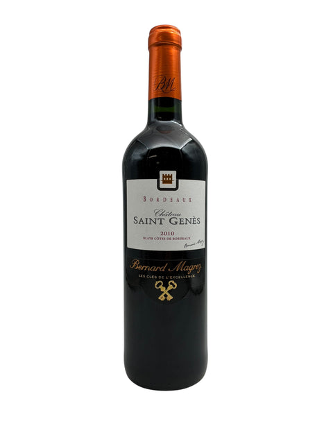 Flaska Château Saint Genès rött vin 2010