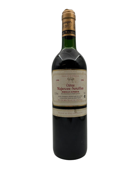 Flaska Château Majureau-Sercillan 1998 Bordeaux rött vin