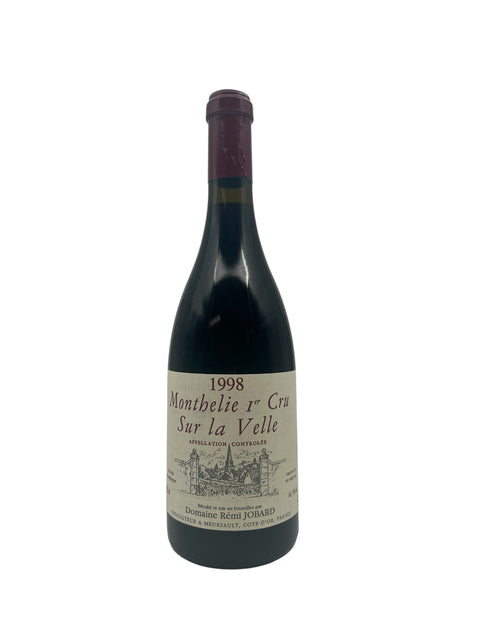 Flaska Monthelie 1er Cru Domaine Rémi Jobard 1998 rött vin