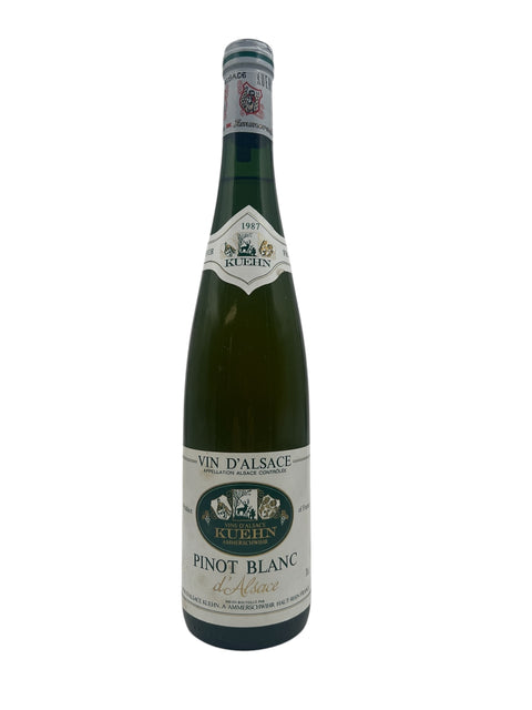 Flaska Pinot Blanc Kuehn 1987 vitt vin