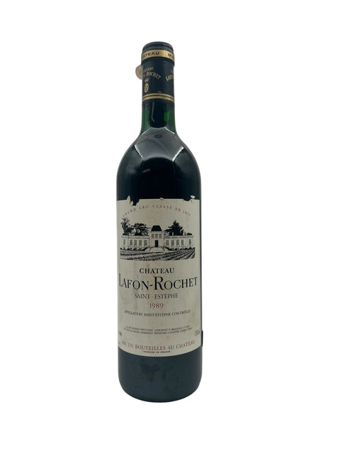 Flaska Château Lafon-Rochet Saint-Estèphe 1989 rött vin