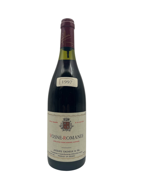 Flaska Vosne-Romanée Jacques Cacheux 1997 rött vin