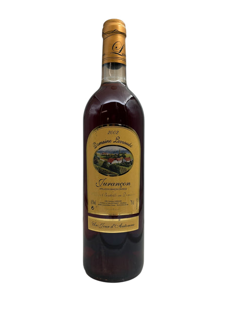 Flaska Jurançon Domaine Larroudé dessertvin årgång 2002