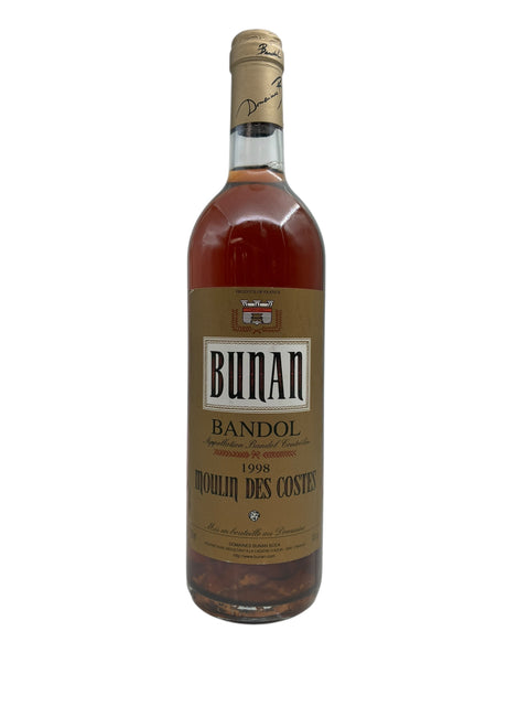 Flaska Moulin des Costes Bunan 1998 Bandol rött vin