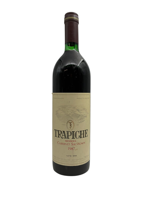 En flaska Trapiche Cabernet Sauvignon 1987 från Mendoza