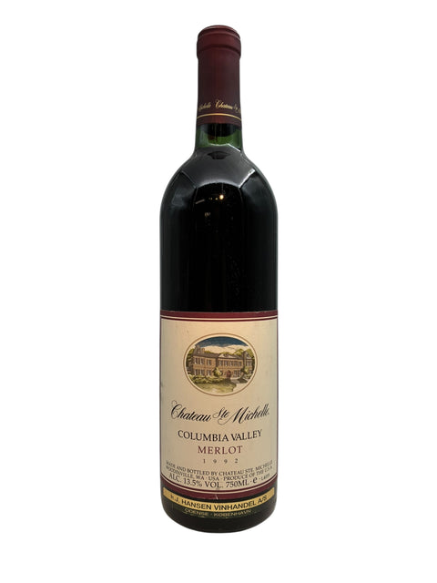 Flaska rött vin Chateau Ste Michelle Columbia Valley 1992