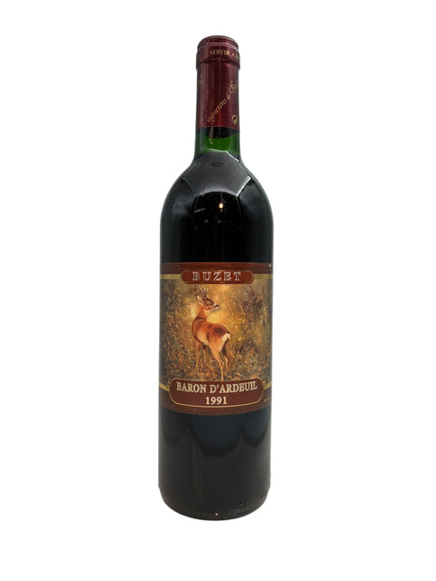 Flaska Baron d'Ardeuil Buzet rött vin 1991