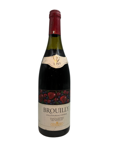 Flaska Brouilly Mommesin rött vin från 1997