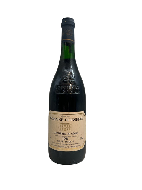 Flaska Costières de Nîmes Domaine Boisserin 1994 rött vin