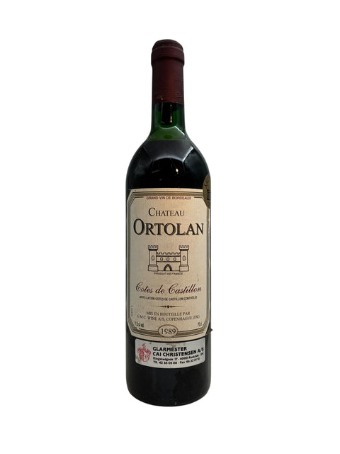 Flaska Chateau Ortolan Cotes de Castillon 1989