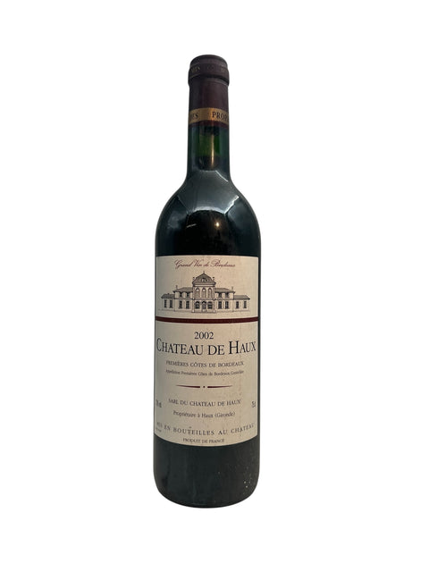 Flaska Chateau de Haux rött vin 2002