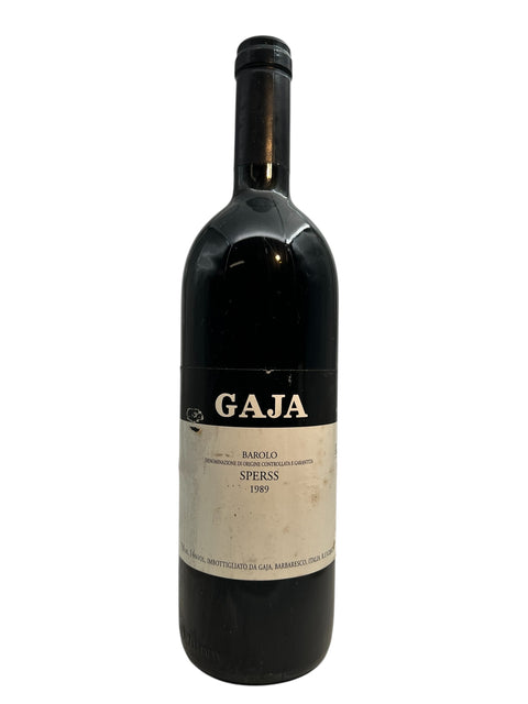 Flaska Sperss Gaja 1989 med mörk etikett