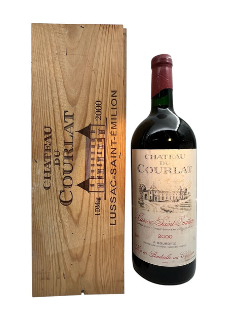 Château du Courlat 2000 rött vin med trälåda