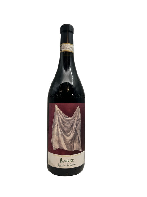 Flaska Barolo Delicato e Joe Barbrisca 2012 med konstnärlig etikett