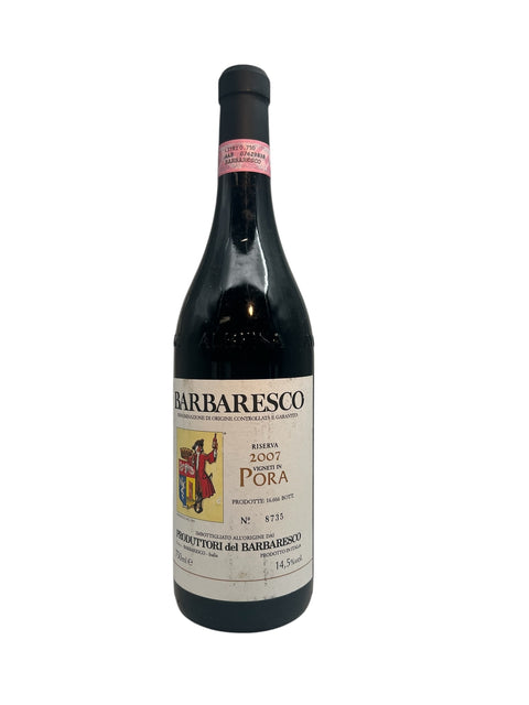 Flaska Barbaresco årgång 2007 från Produttori del Barbaresco