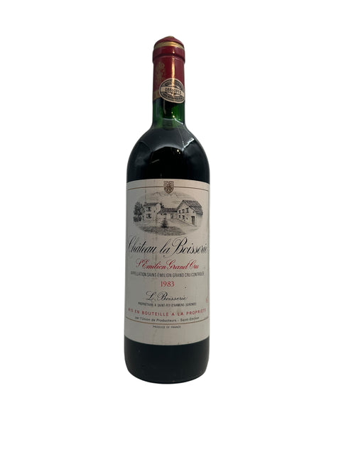 Flaska Chateau la Boisserie rött vin från 1983