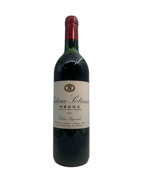 Flaska Château Potensac rött vin 1991 från Medoc