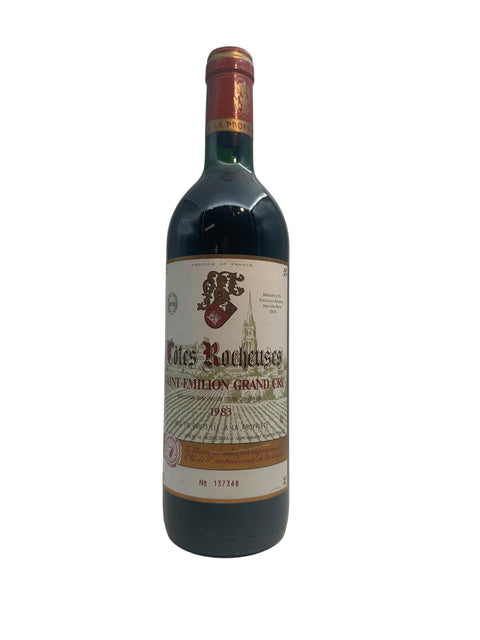 Flaska Côtes Rocheuses Saint Émilion 1983 Grand Cru rött vin